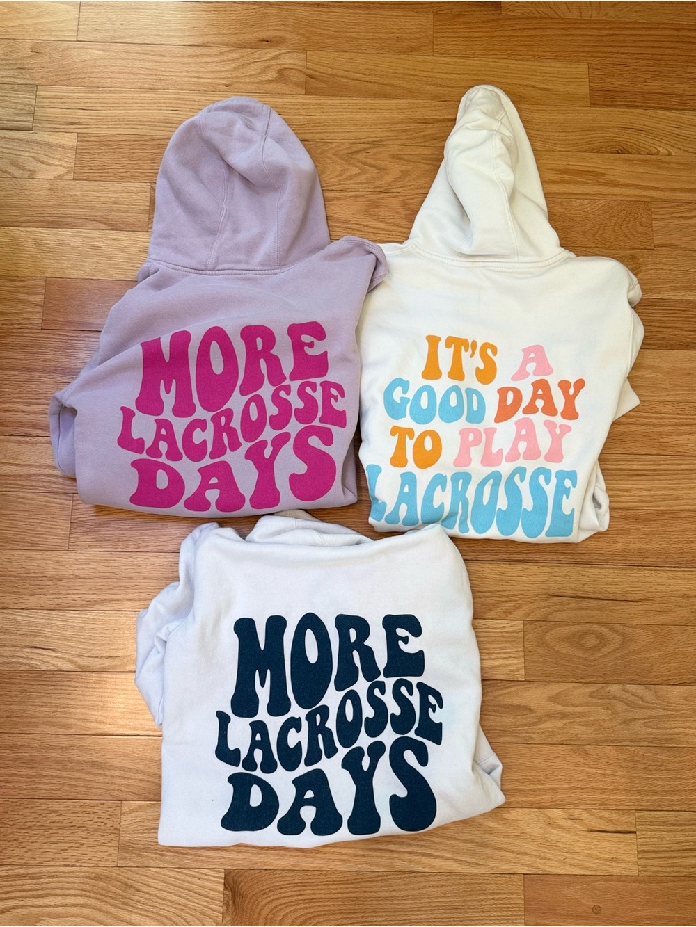 Lacrosse Graphic Hoodies - Youth Large - All 3 for $75